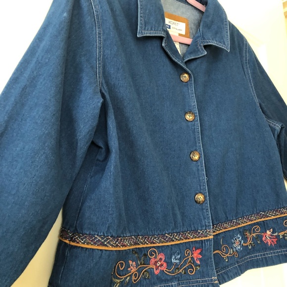 City Blues by KORET Denim Style Top Petite Large - Picture 4 of 7